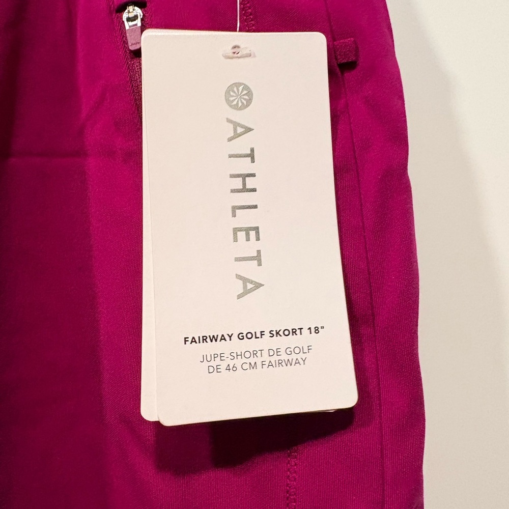 NWT Athleta Fairway Skort 18” Vibrant Purple - Picture 3 of 6